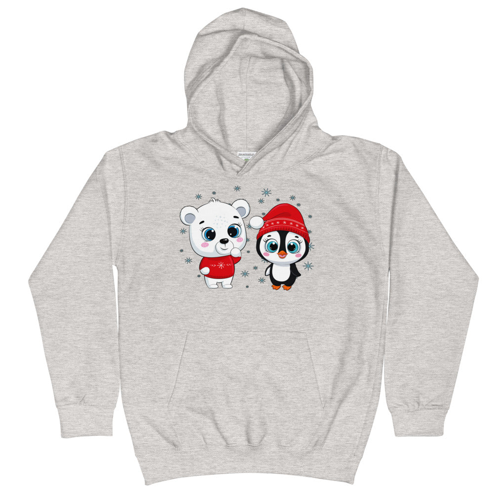 Polar Bear with Penguin, Hoodies, No. 0098