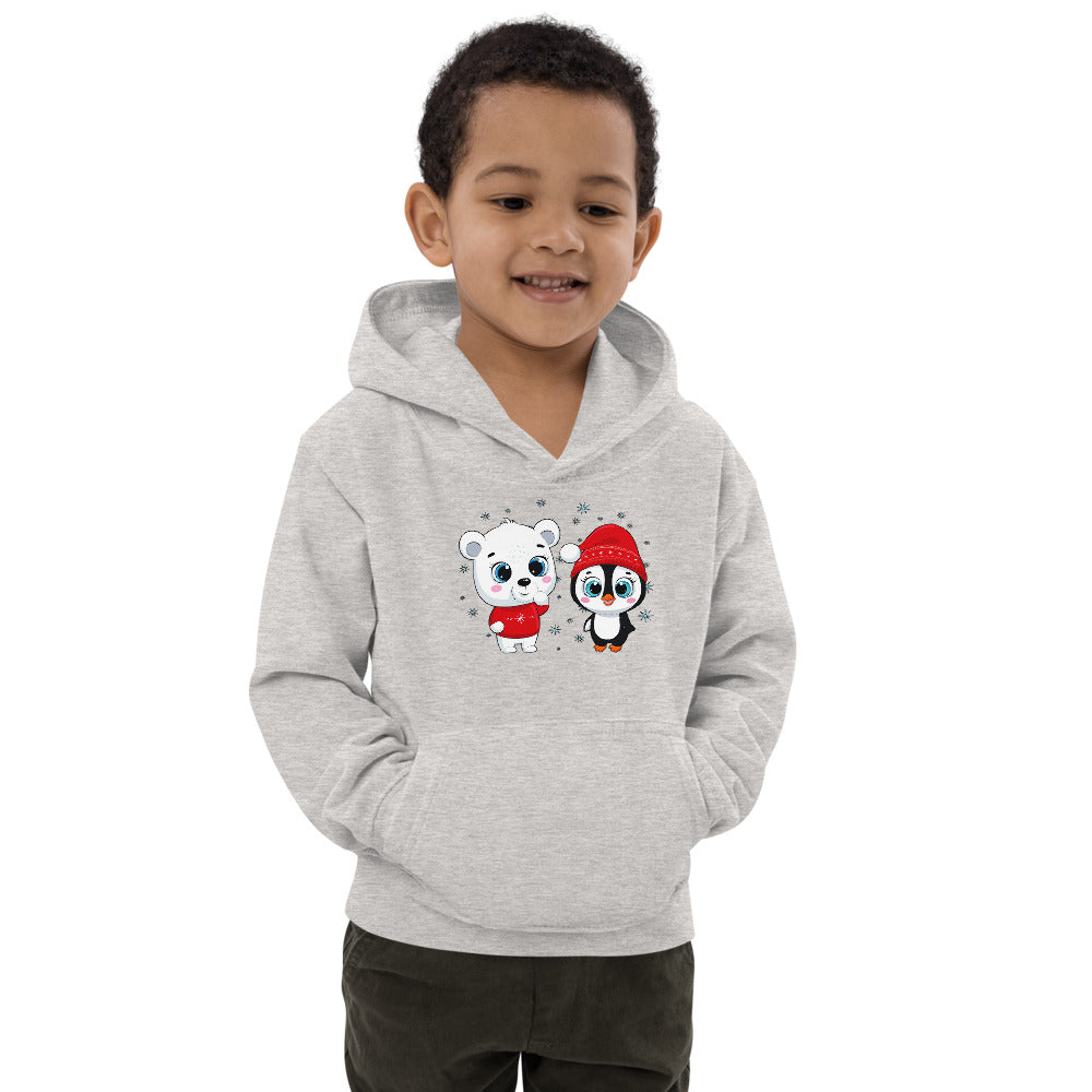 Polar Bear with Penguin, Hoodies, No. 0098