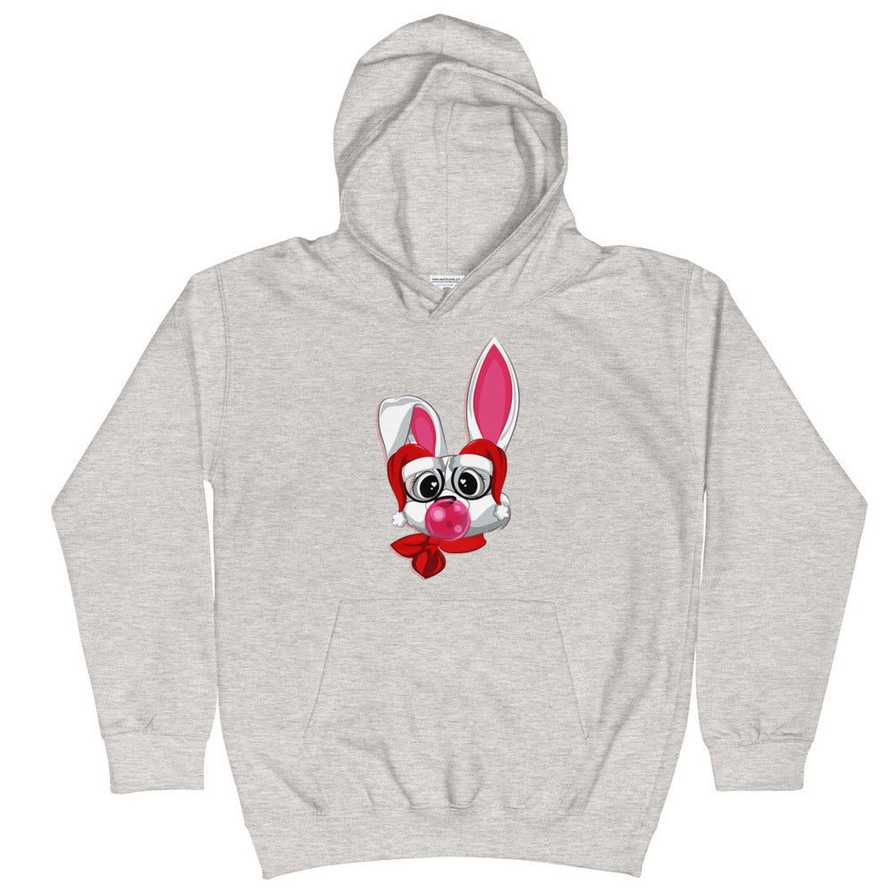 Cool Rabbit Wearing Santa Claus Hat, Hoodies, No. 0055