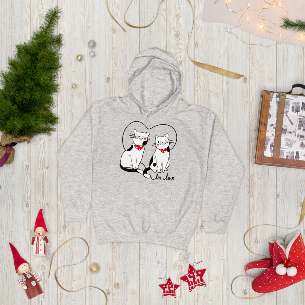 Couple Kitten Cats in Love, Hoodies, No. 0137