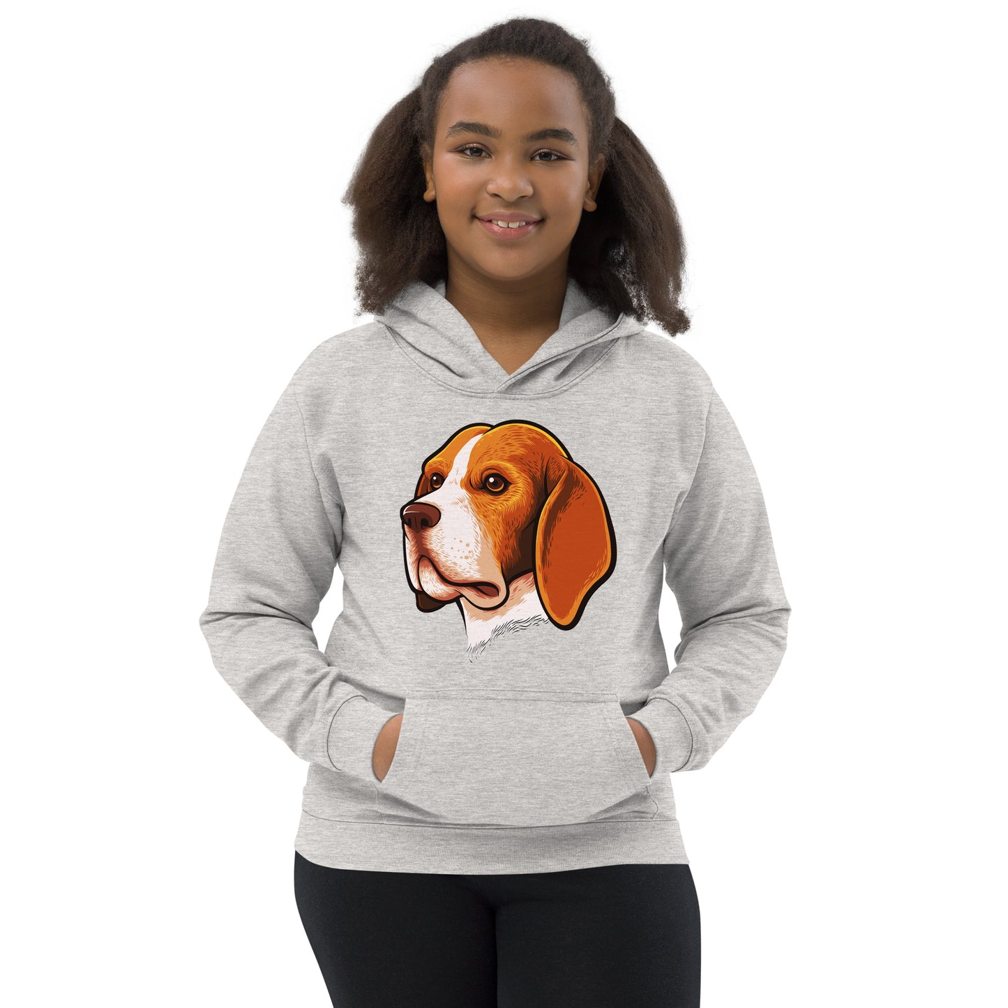 Beagle Dog Portrait Hoodie, No. 0105