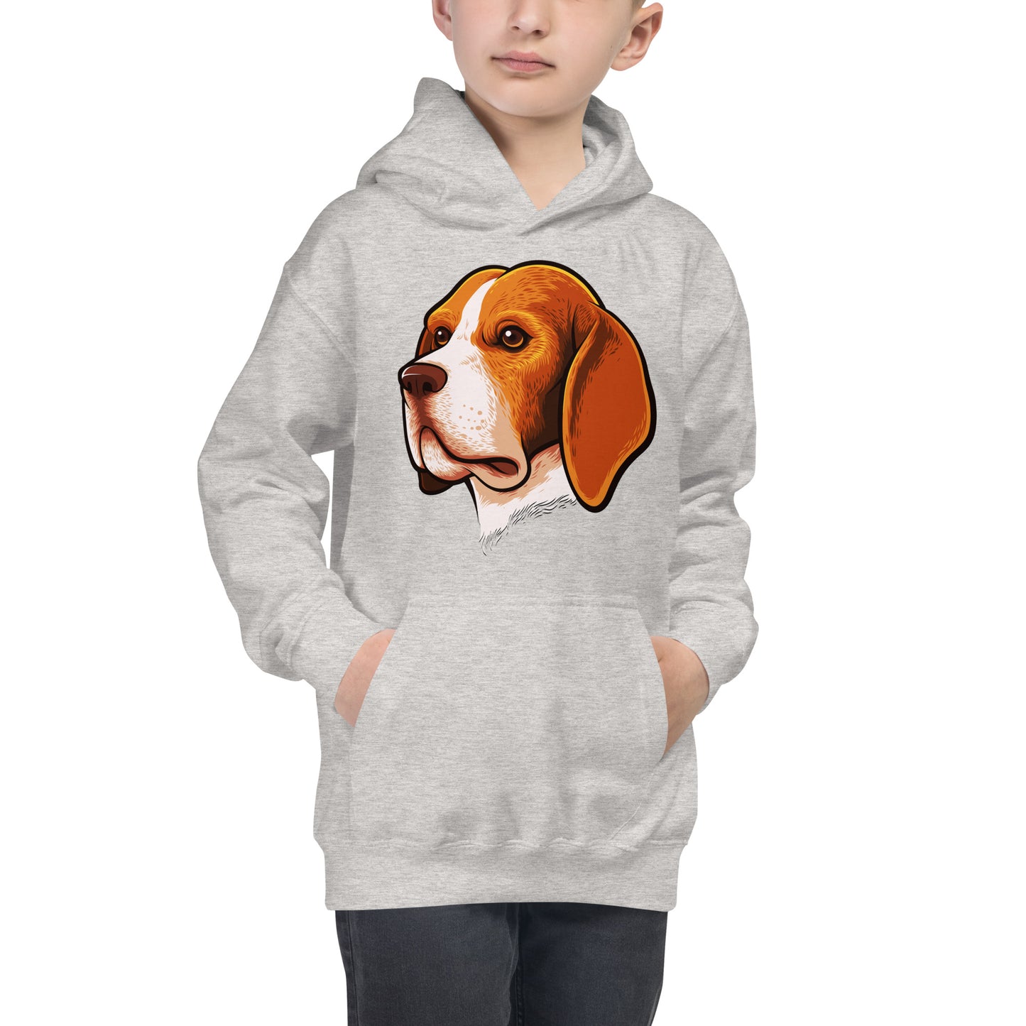 Beagle Dog Portrait Hoodie, No. 0105