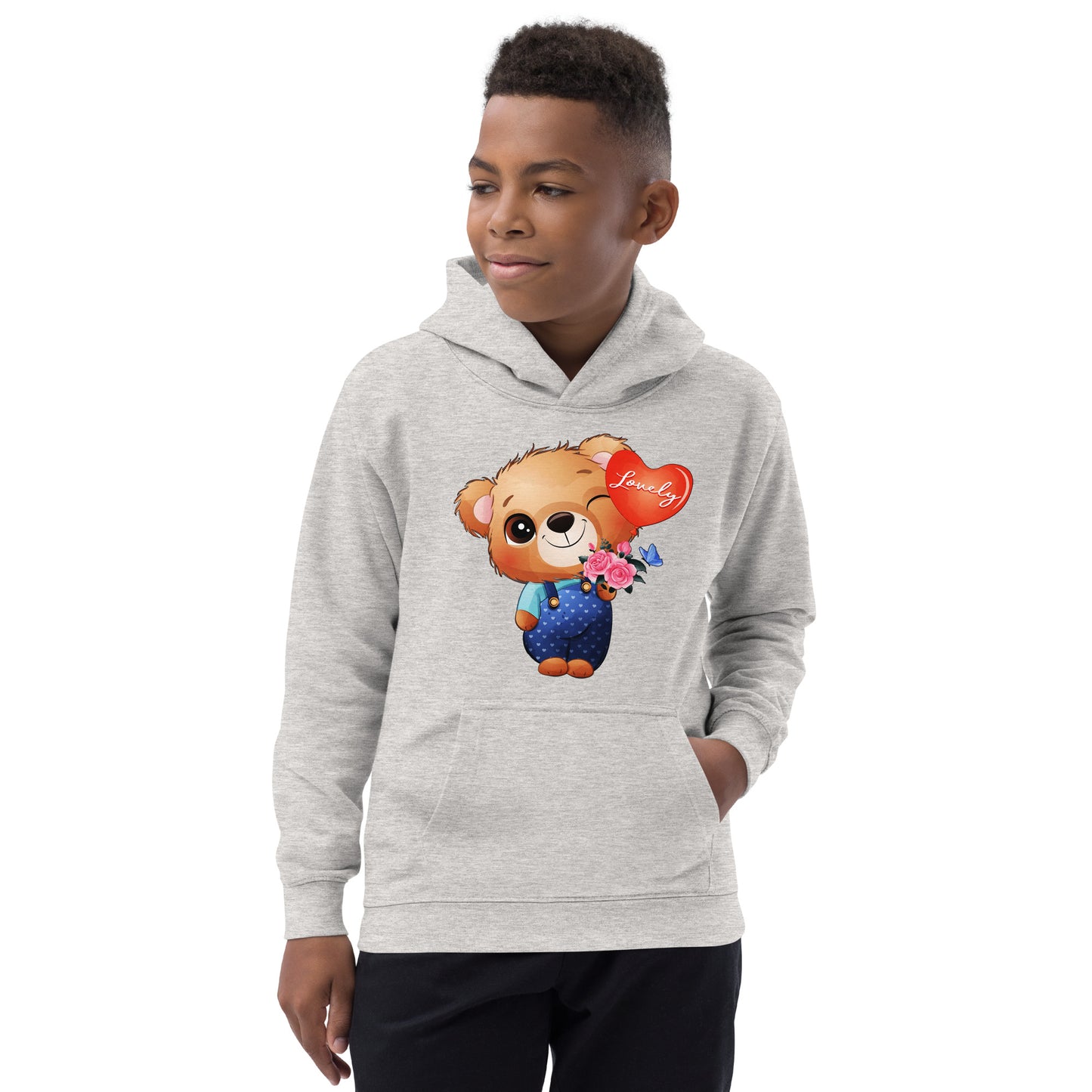 Little Bear Holding Balloon Hoodie, No. 0026