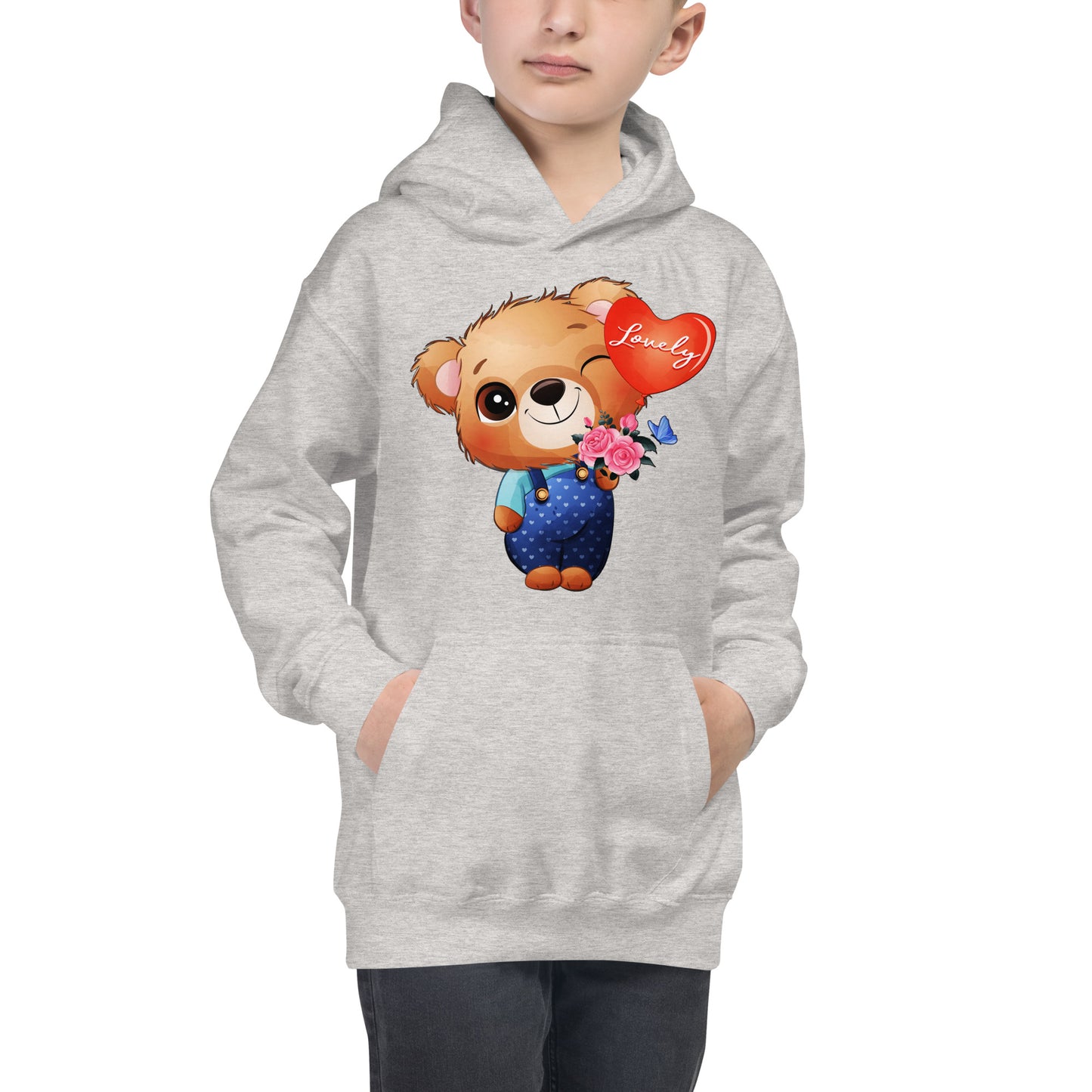 Little Bear Holding Balloon Hoodie, No. 0026