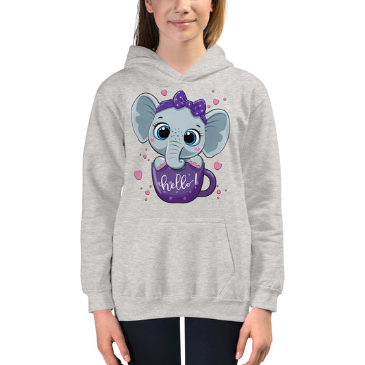 Baby Elephant inside Cup Hoodie, No. 0047