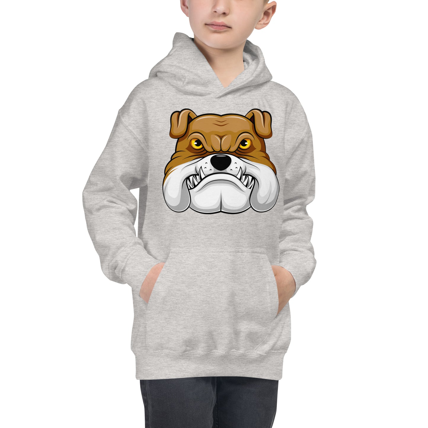 Bulldog Dog Face Hoodie, No. 0108