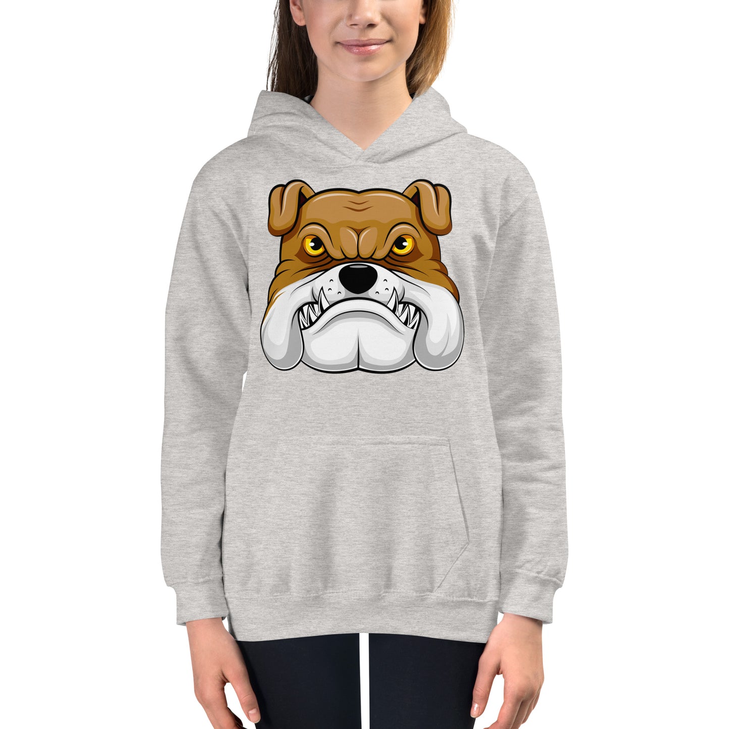 Bulldog Dog Face Hoodie, No. 0108