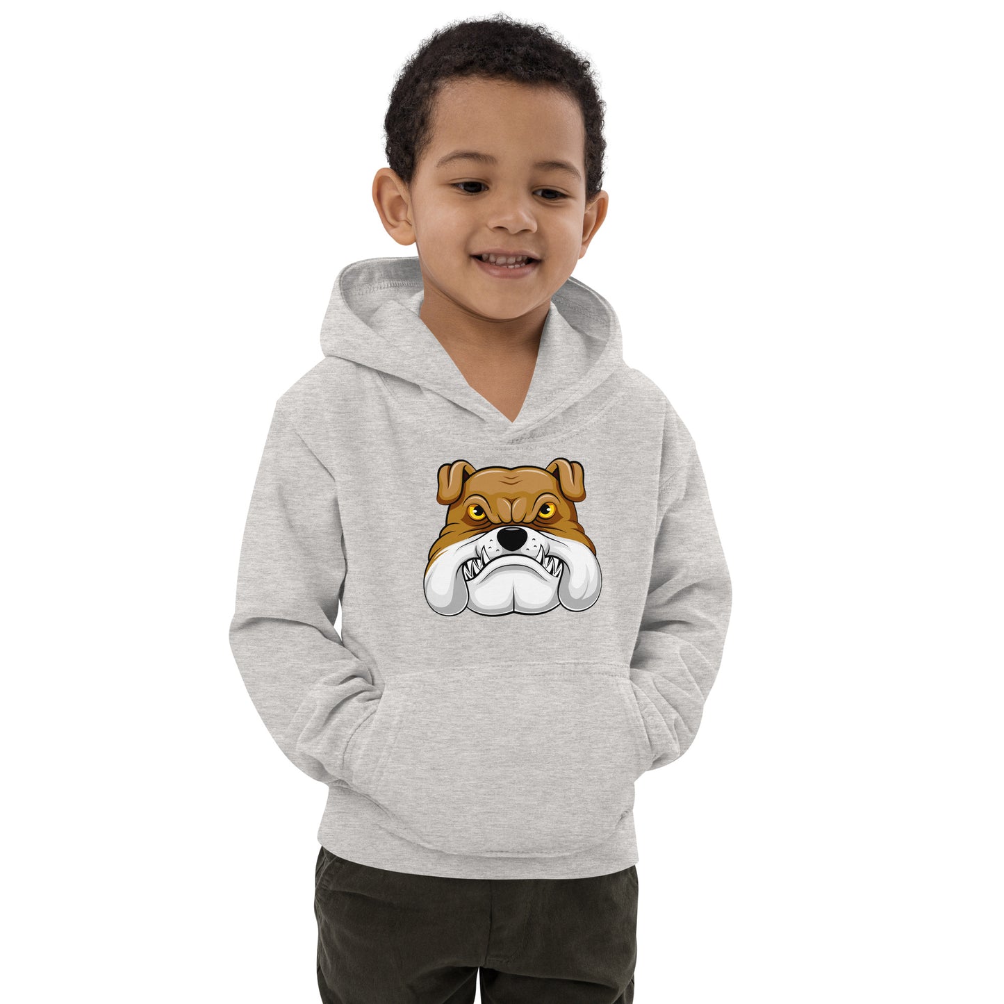 Bulldog Dog Face Hoodie, No. 0108