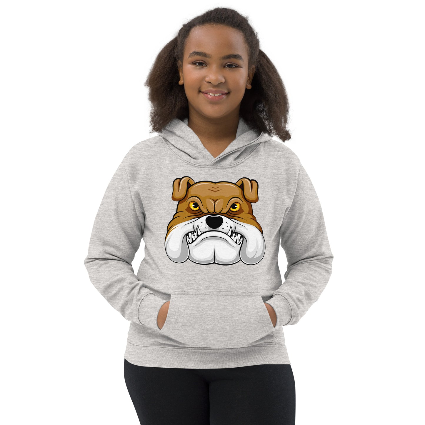 Bulldog Dog Face Hoodie, No. 0108