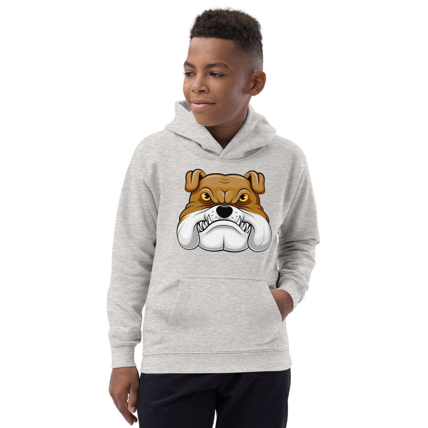 Bulldog Dog Face Hoodie, No. 0108