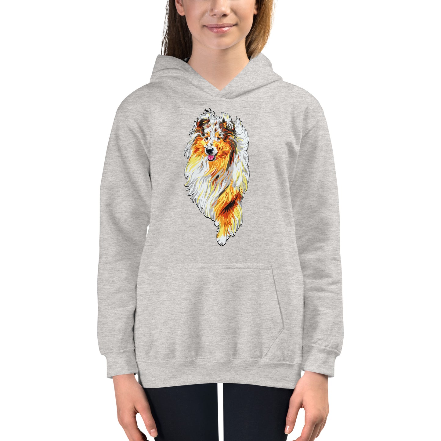 Rough Collie Dog Hoodie, No. 0560