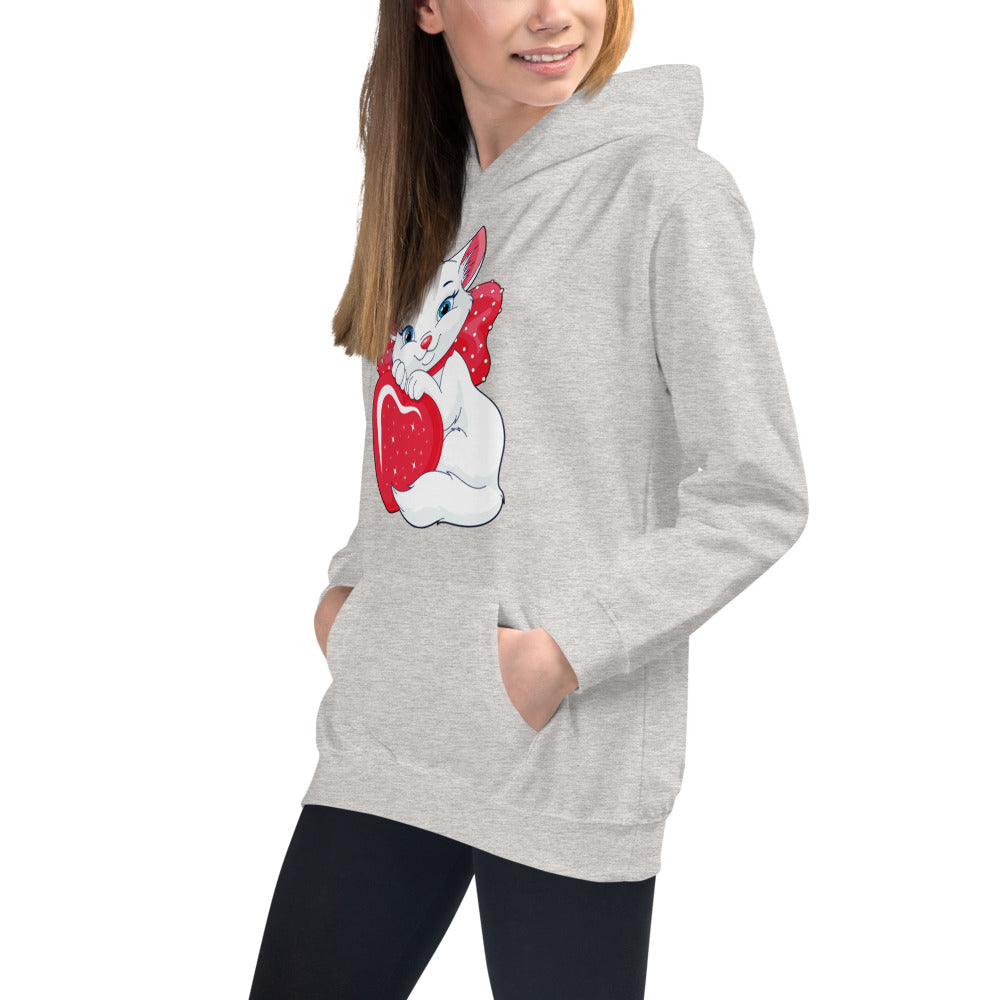 Lovely Cat with Heart, Hoodies, No. 0538