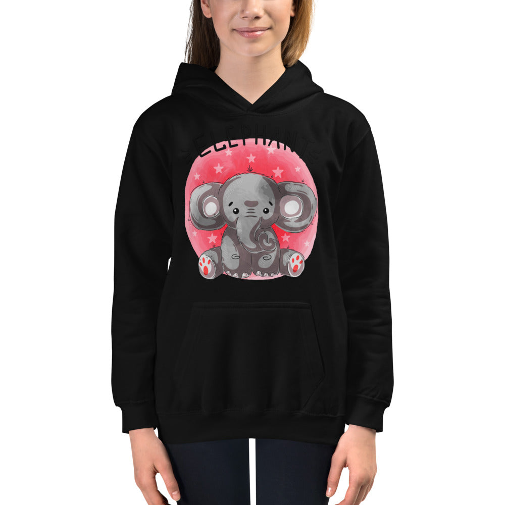 Indian Elephant, Hoodies, No. 0460