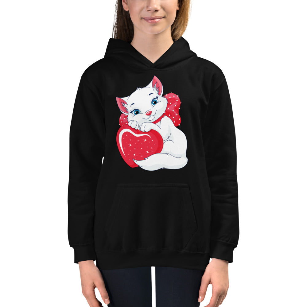 Lovely Cat with Heart, Hoodies, No. 0538