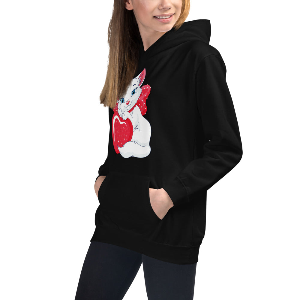 Lovely Cat with Heart, Hoodies, No. 0538