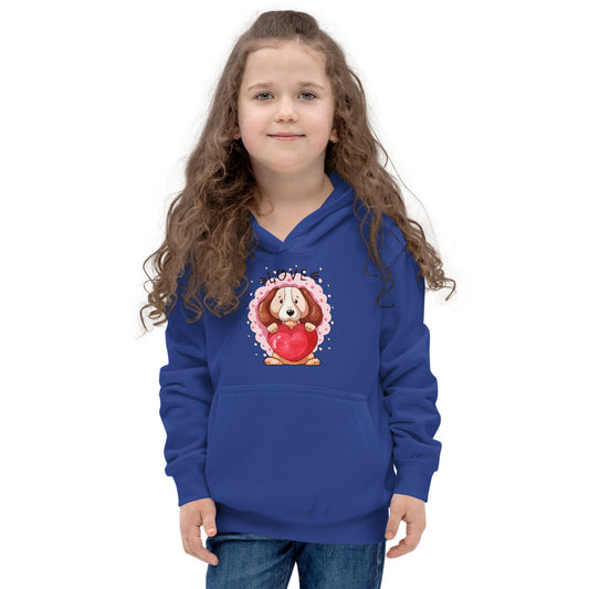 Lovely Puppy Dog with Heart, Hoodies, No. 0482