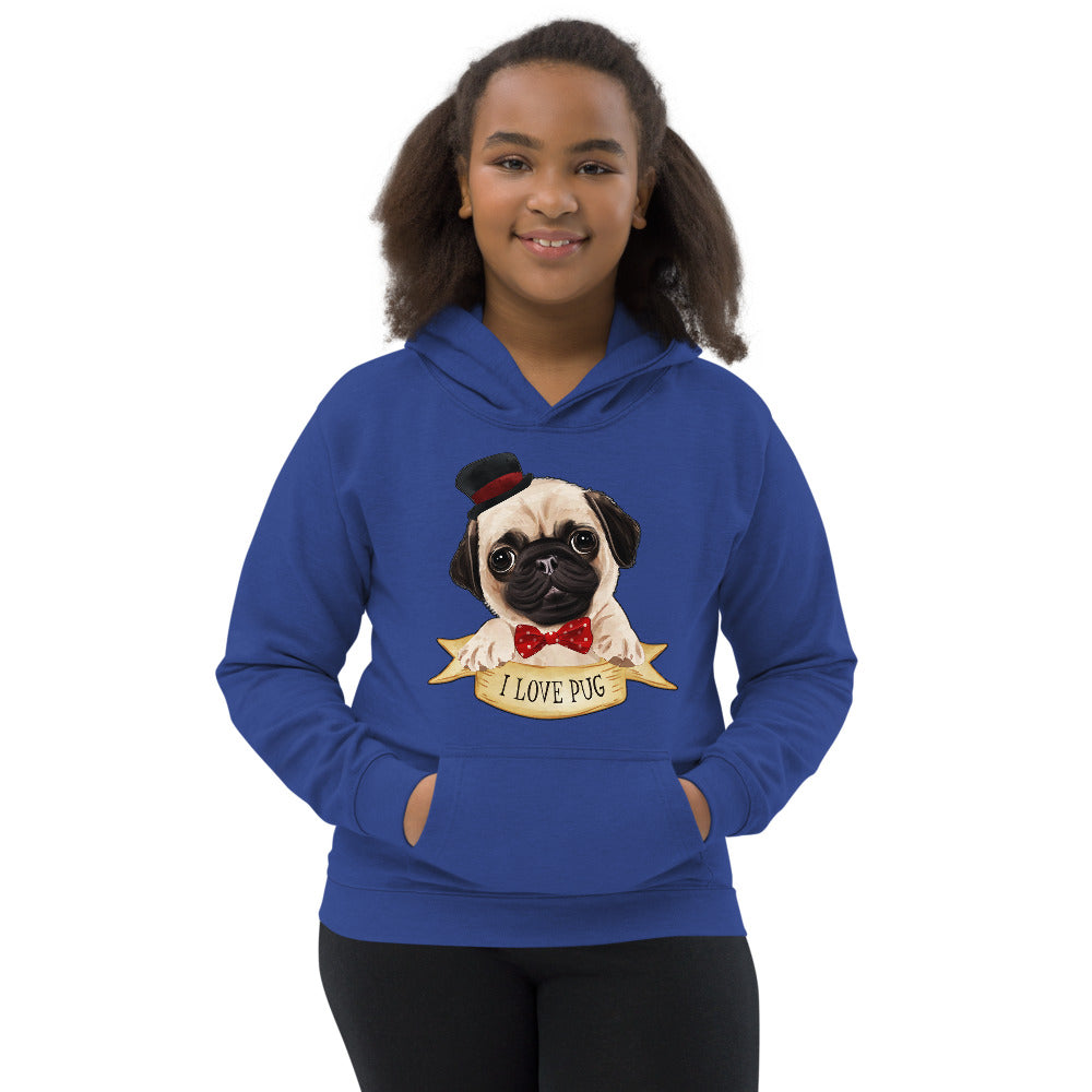 I Love Pug Dog, Hoodies, No. 0459