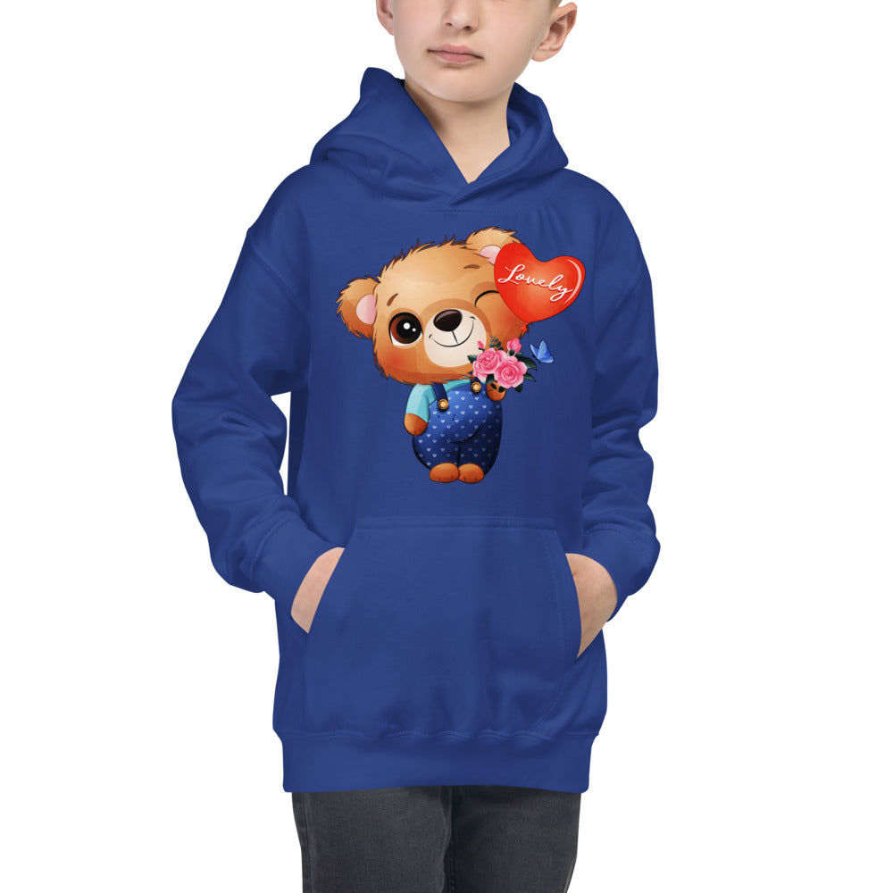 Little Bear Holding Balloon, Hoodies, No. 0026