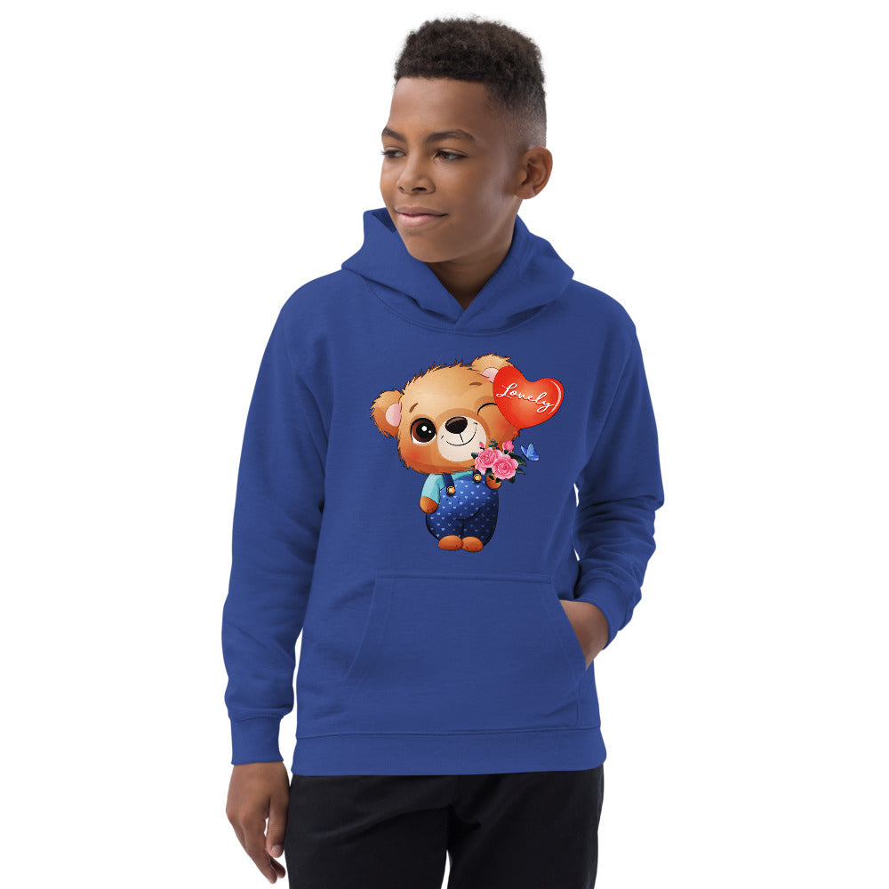 Little Bear Holding Balloon, Hoodies, No. 0026