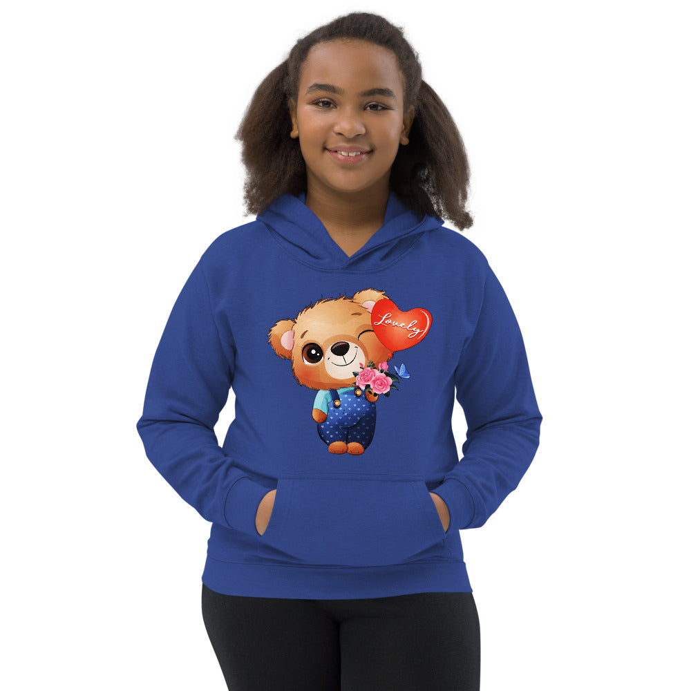 Little Bear Holding Balloon, Hoodies, No. 0026