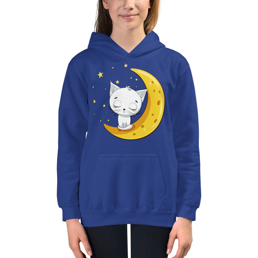 Lovely Baby Cat Sleeping on the Moon, Hoodies, No. 0534
