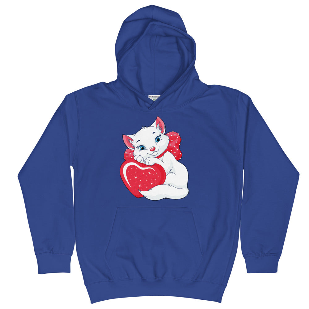 Lovely Cat with Heart, Hoodies, No. 0538