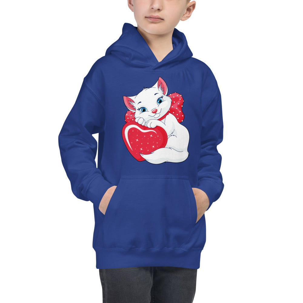 Lovely Cat with Heart, Hoodies, No. 0538