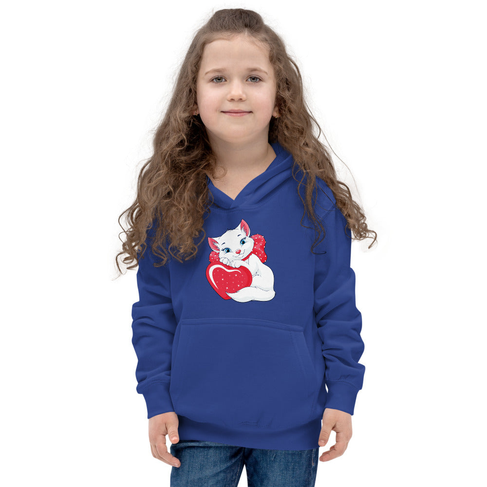 Lovely Cat with Heart, Hoodies, No. 0538