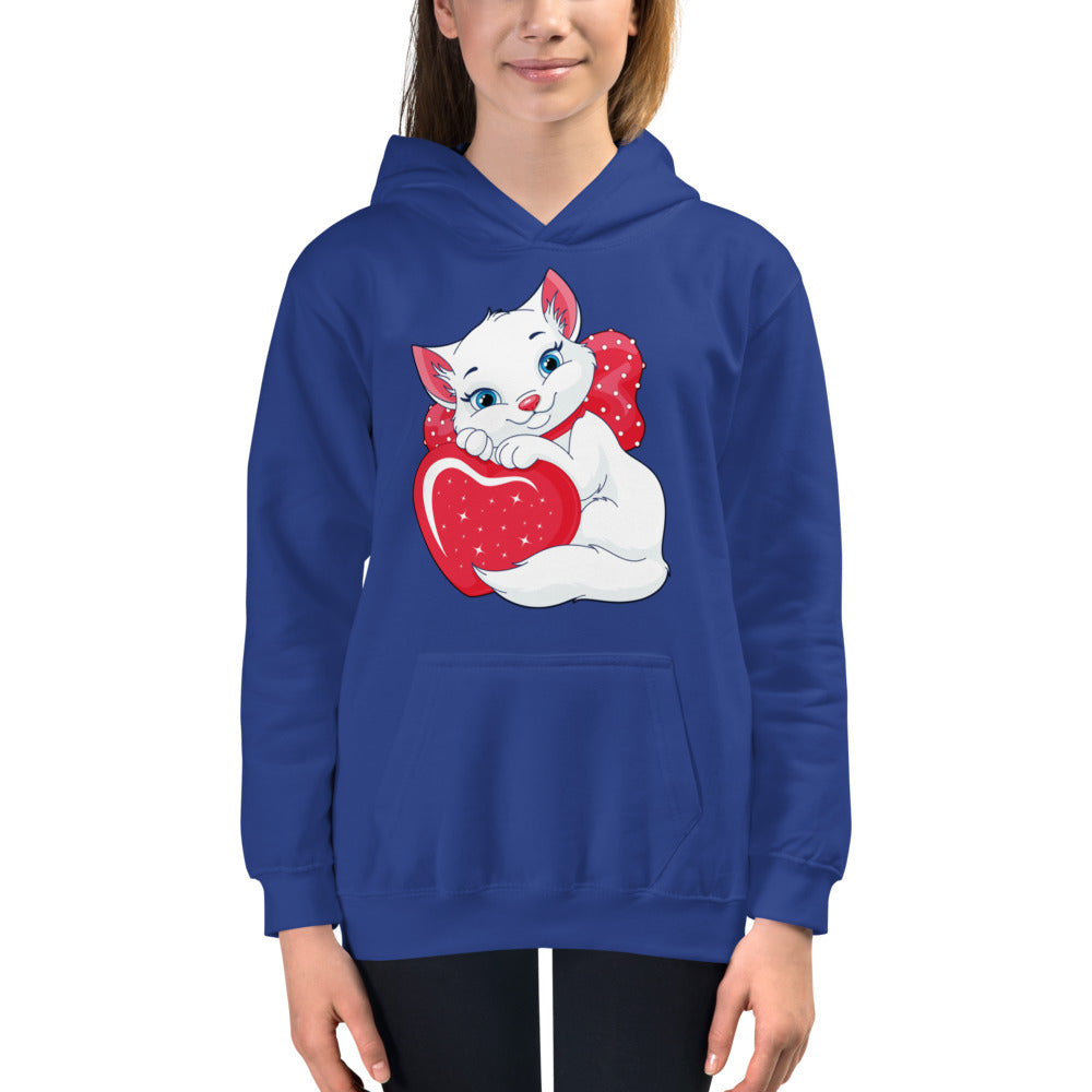 Lovely Cat with Heart, Hoodies, No. 0538