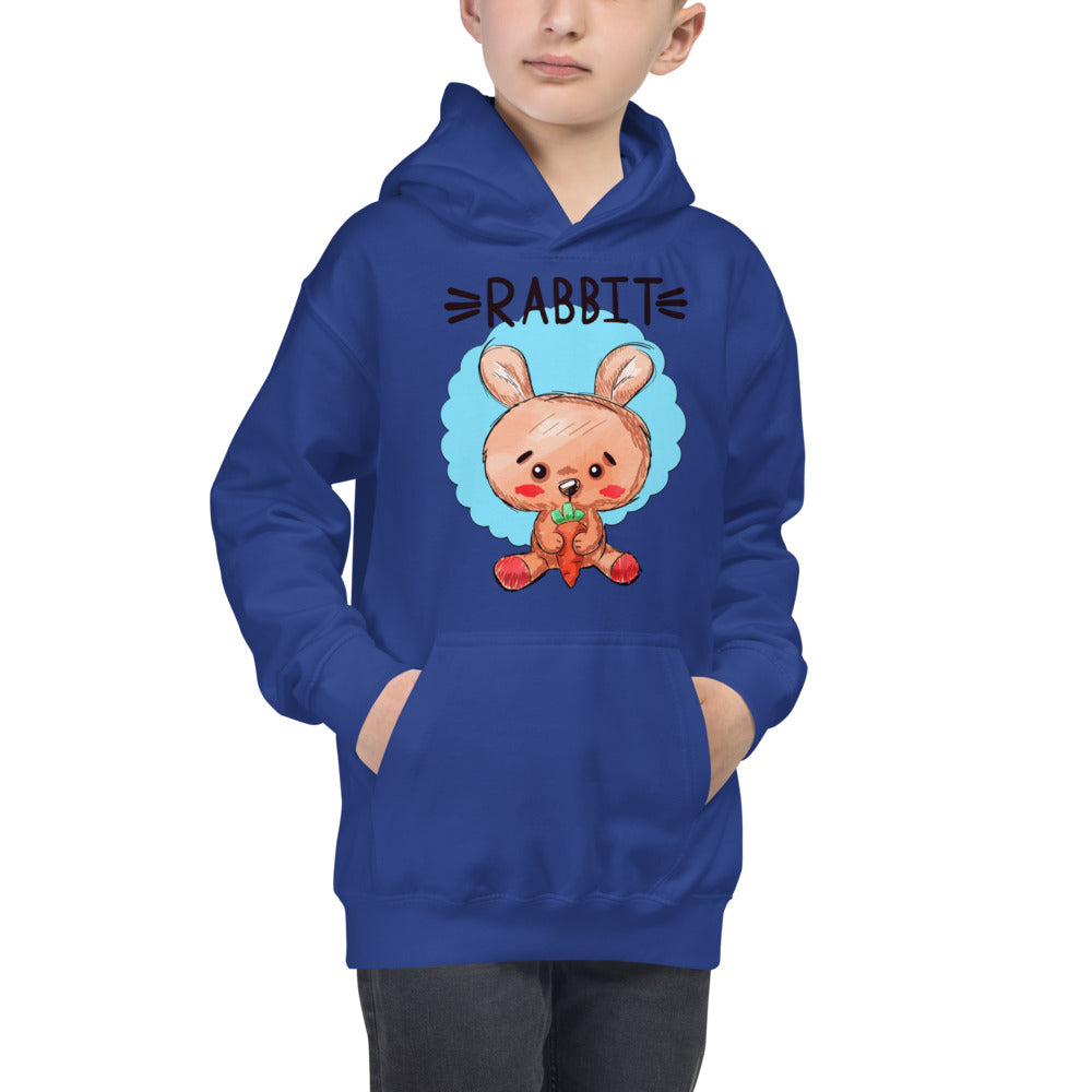 Rabbit with Carrot, Hoodies, No. 0491