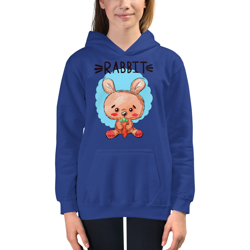 Rabbit with Carrot, Hoodies, No. 0491