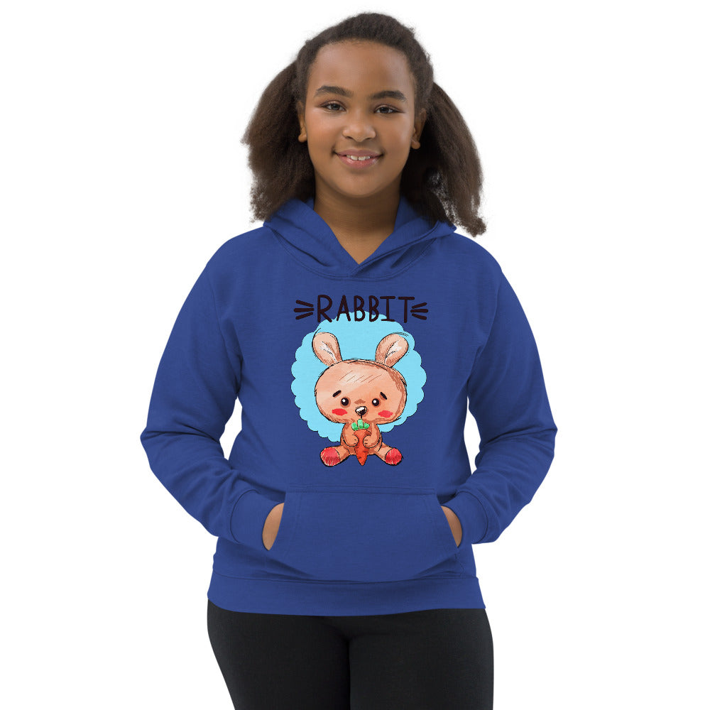 Rabbit with Carrot, Hoodies, No. 0491