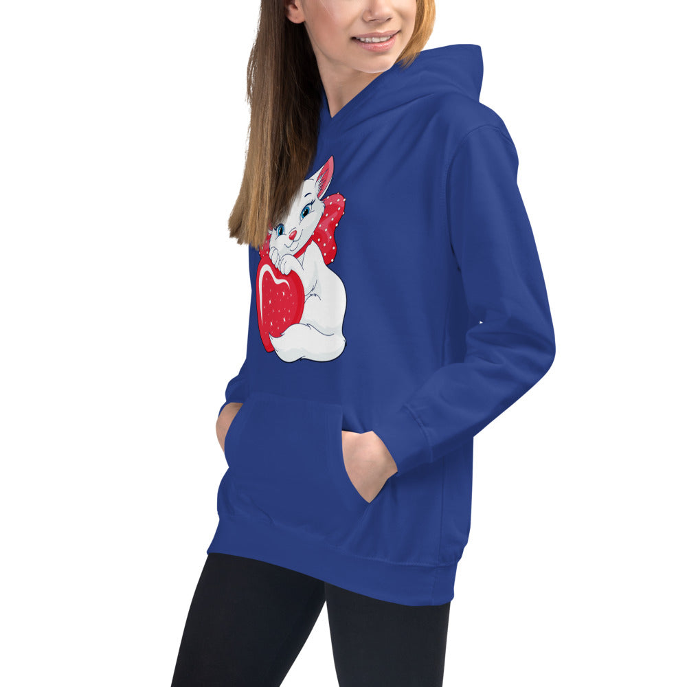 Lovely Cat with Heart, Hoodies, No. 0538