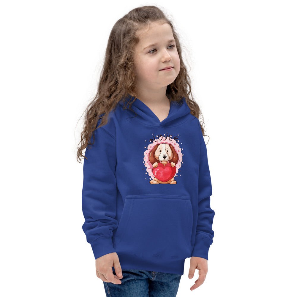 Lovely Puppy Dog with Heart, Hoodies, No. 0482