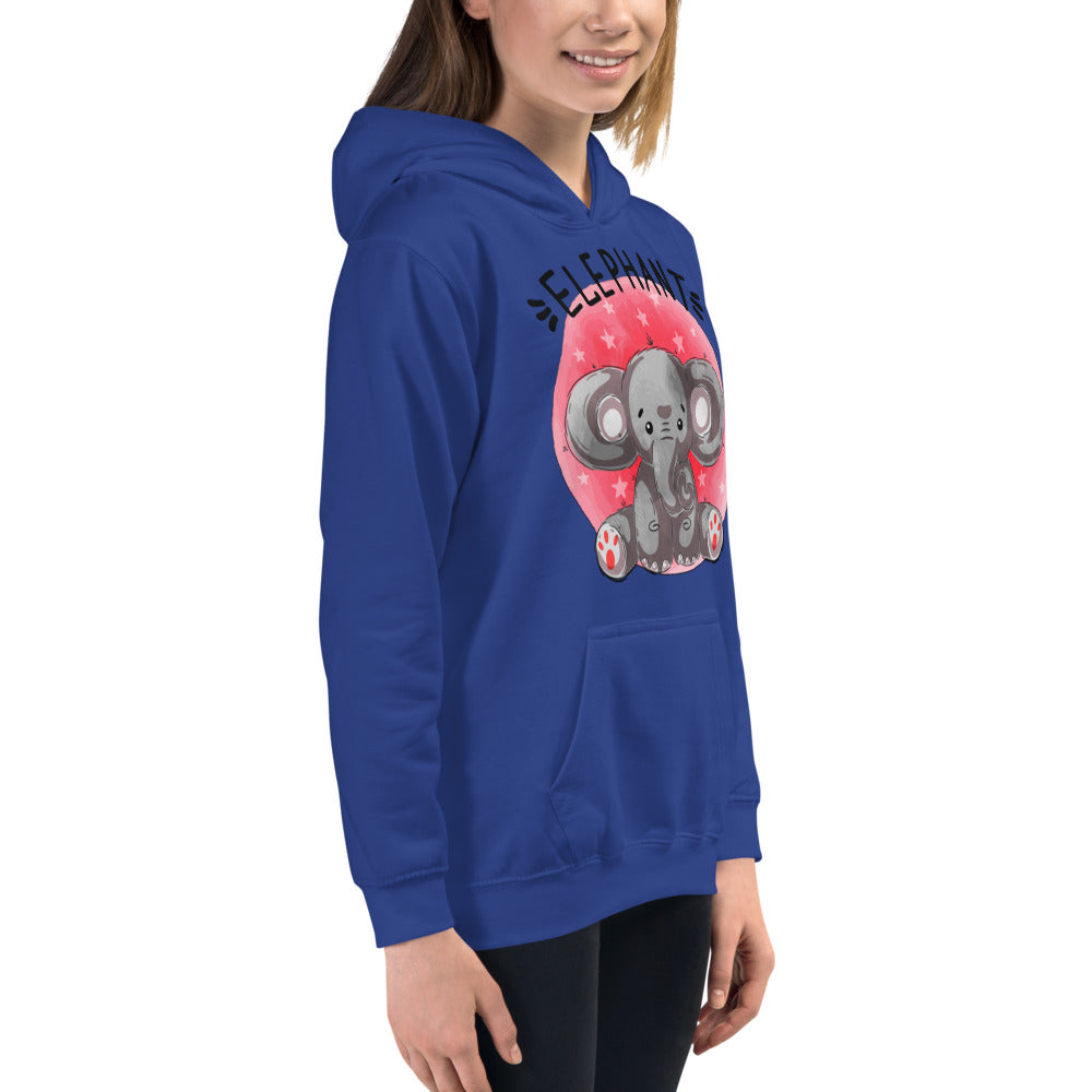 Indian Elephant, Hoodies, No. 0460