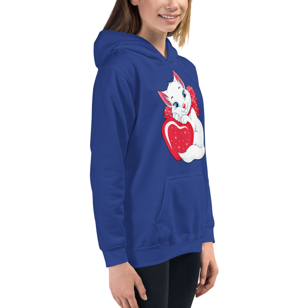 Lovely Cat with Heart, Hoodies, No. 0538