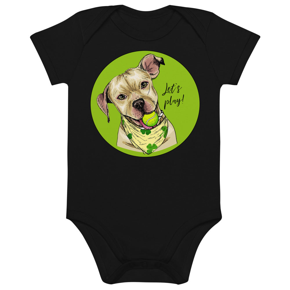 Funny American Pit Bull Terrier Dog with Tennis Ball, Bodysuits, No. 0558