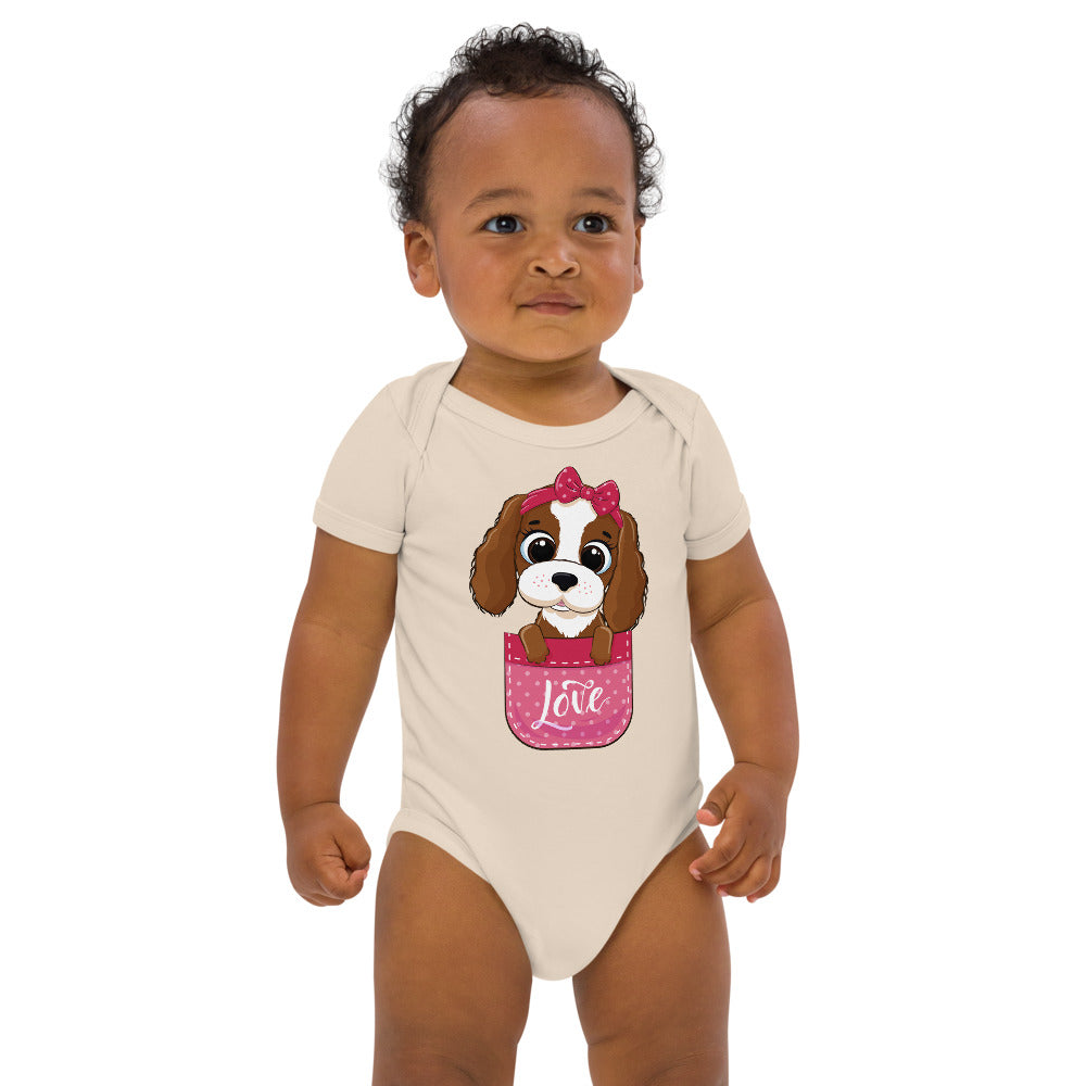 Funny Baby Dog in Pocket, Bodysuits, No. 0395