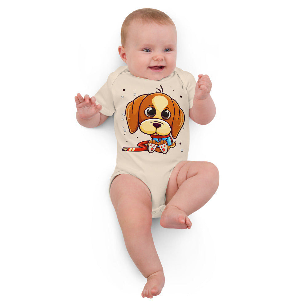 Cute Puppy Dog Wearing Winter Outfits, Bodysuits, No. 0372