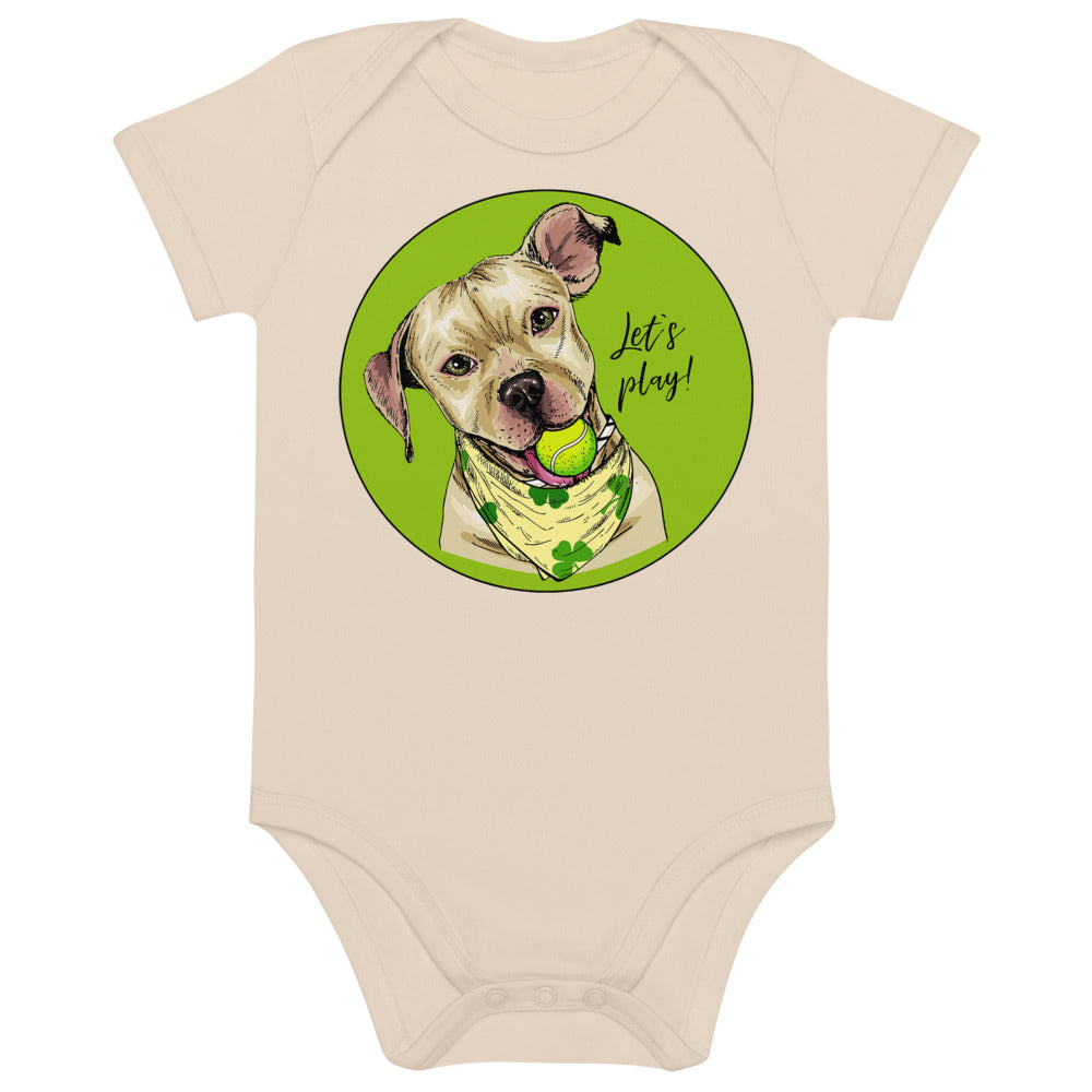 Funny American Pit Bull Terrier Dog with Tennis Ball, Bodysuits, No. 0558