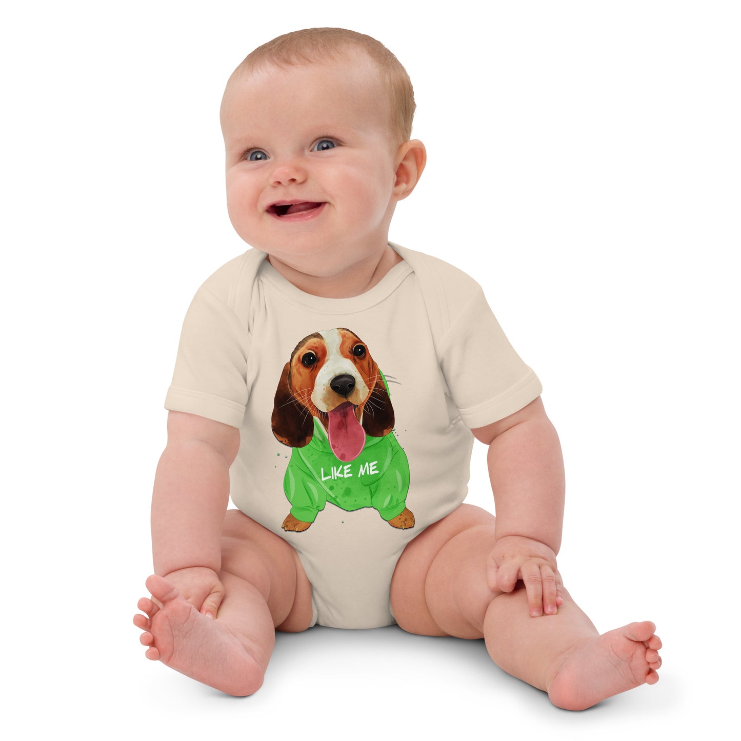 Cute Beagle Puppy Dog Bodysuit, No. 0280