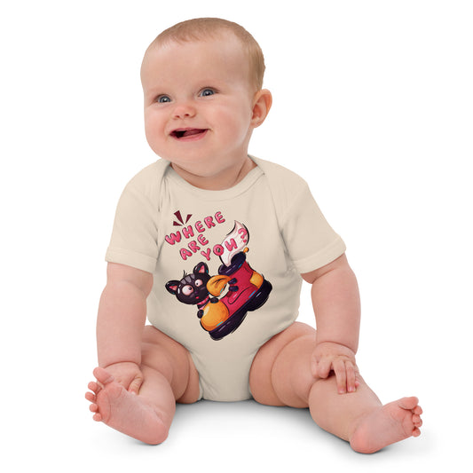 Funny Kitty Cat Playing Bodysuit, No. 0424