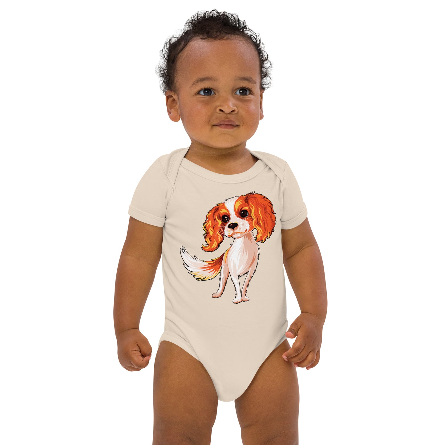 Cute Cavalier King Charles Spaniel Dog Bodysuit, No. 0179