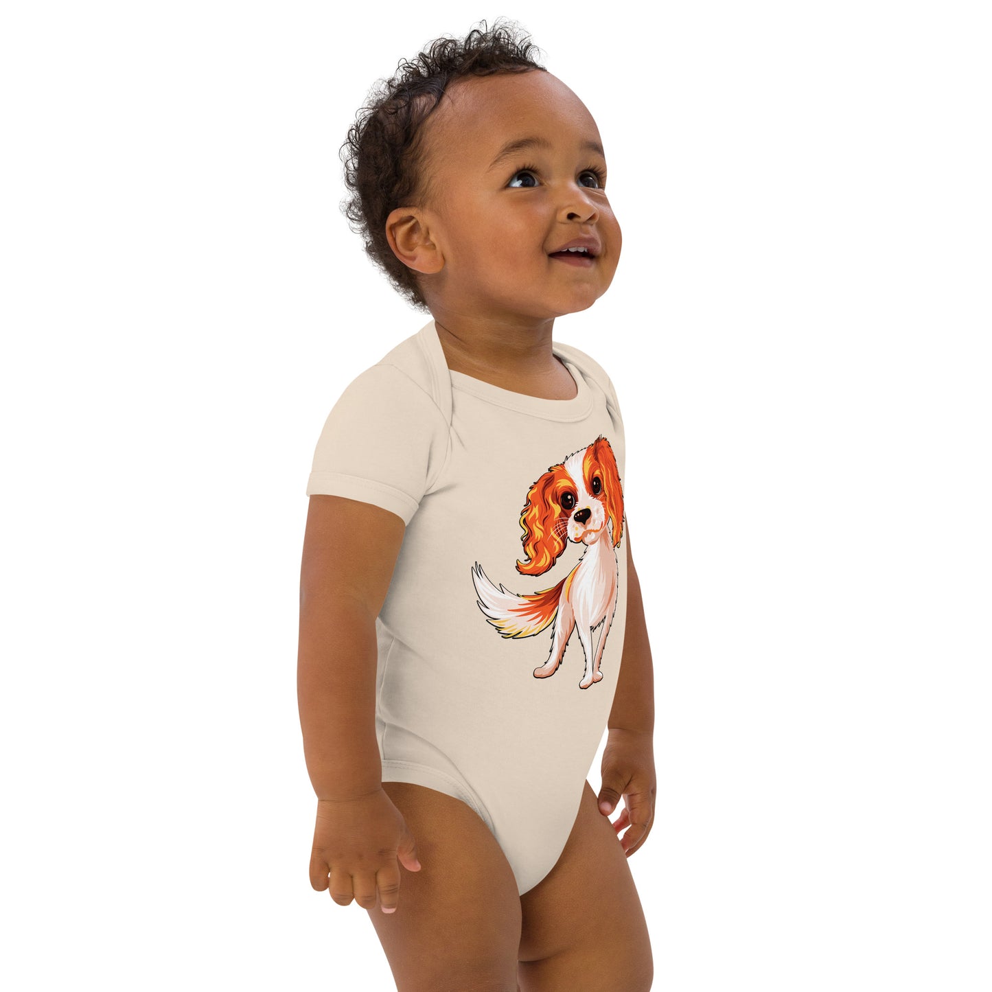 Cute Cavalier King Charles Spaniel Dog Bodysuit, No. 0179