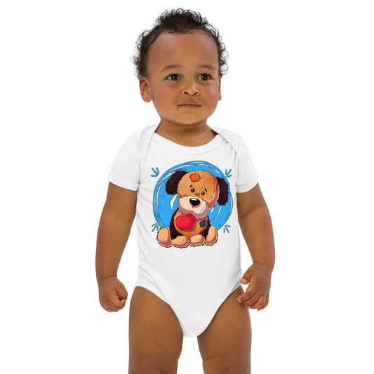 Lovely Puppy Dog with Heart, Bodysuits, No. 0481