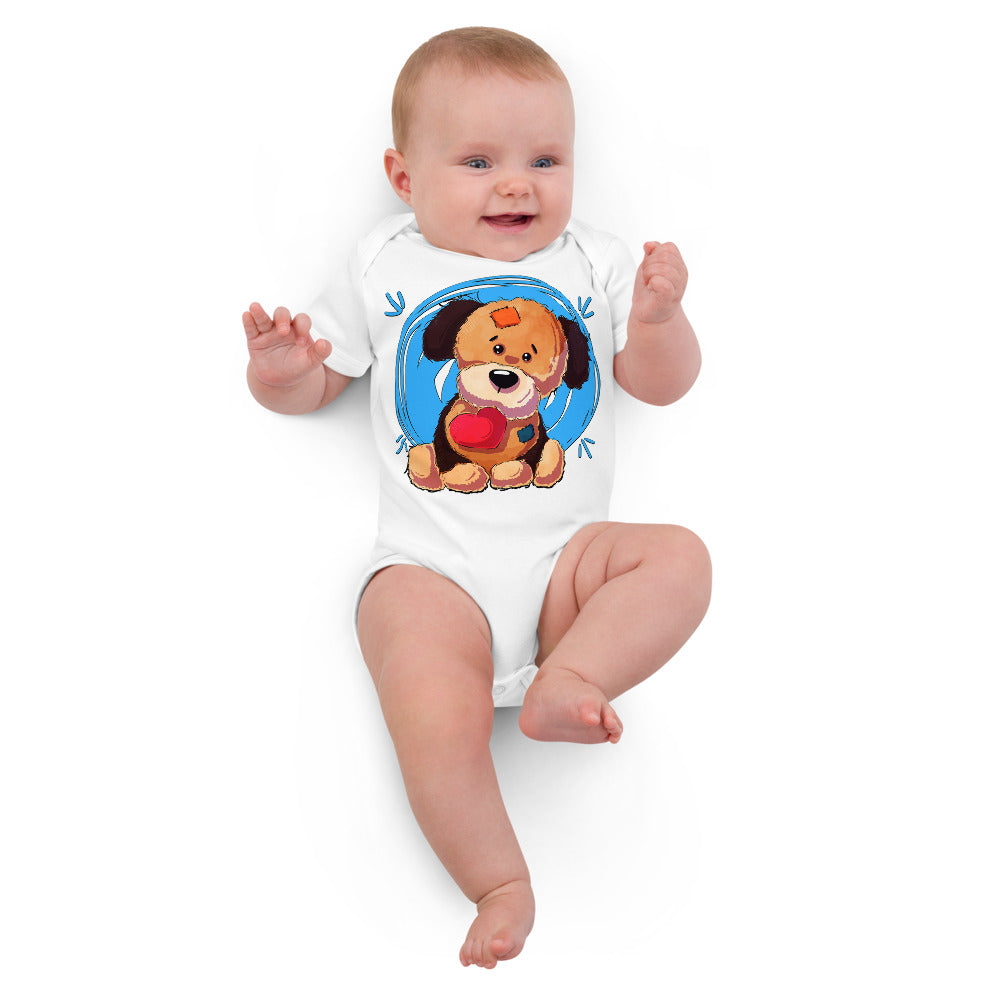 Lovely Puppy Dog with Heart, Bodysuits, No. 0481