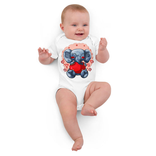 Funny Elephant with Heart, Bodysuits, No. 0415