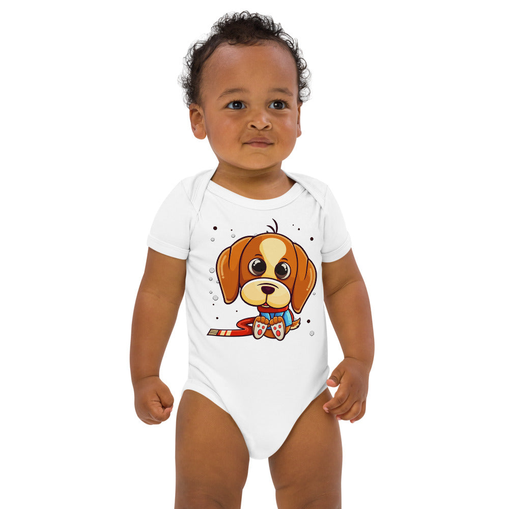 Cute Puppy Dog Wearing Winter Outfits, Bodysuits, No. 0372