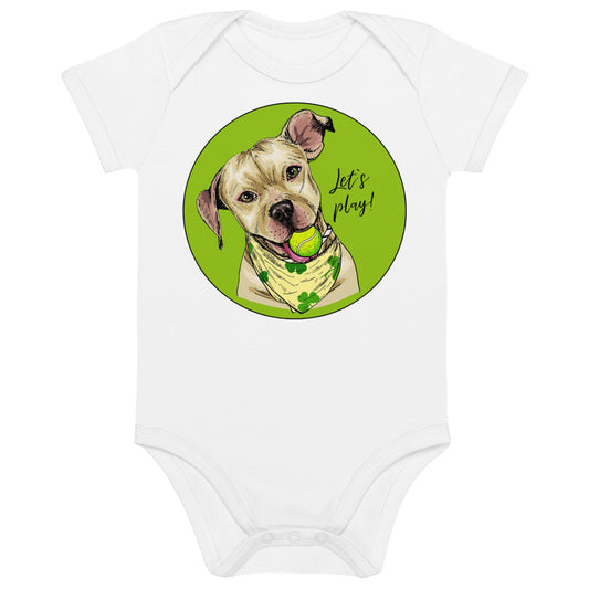 Funny American Pit Bull Terrier Dog with Tennis Ball, Bodysuits, No. 0558