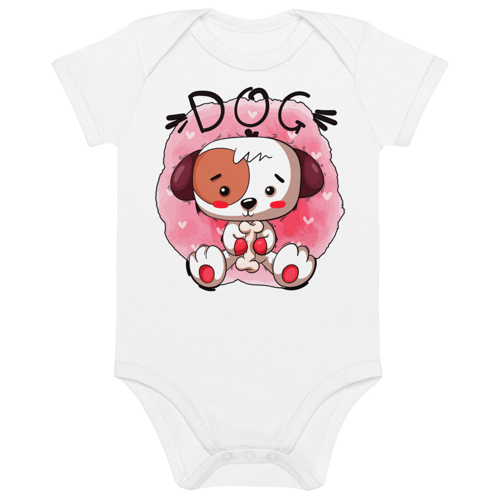 Cute Puppy with Bone, Bodysuits, No. 0066